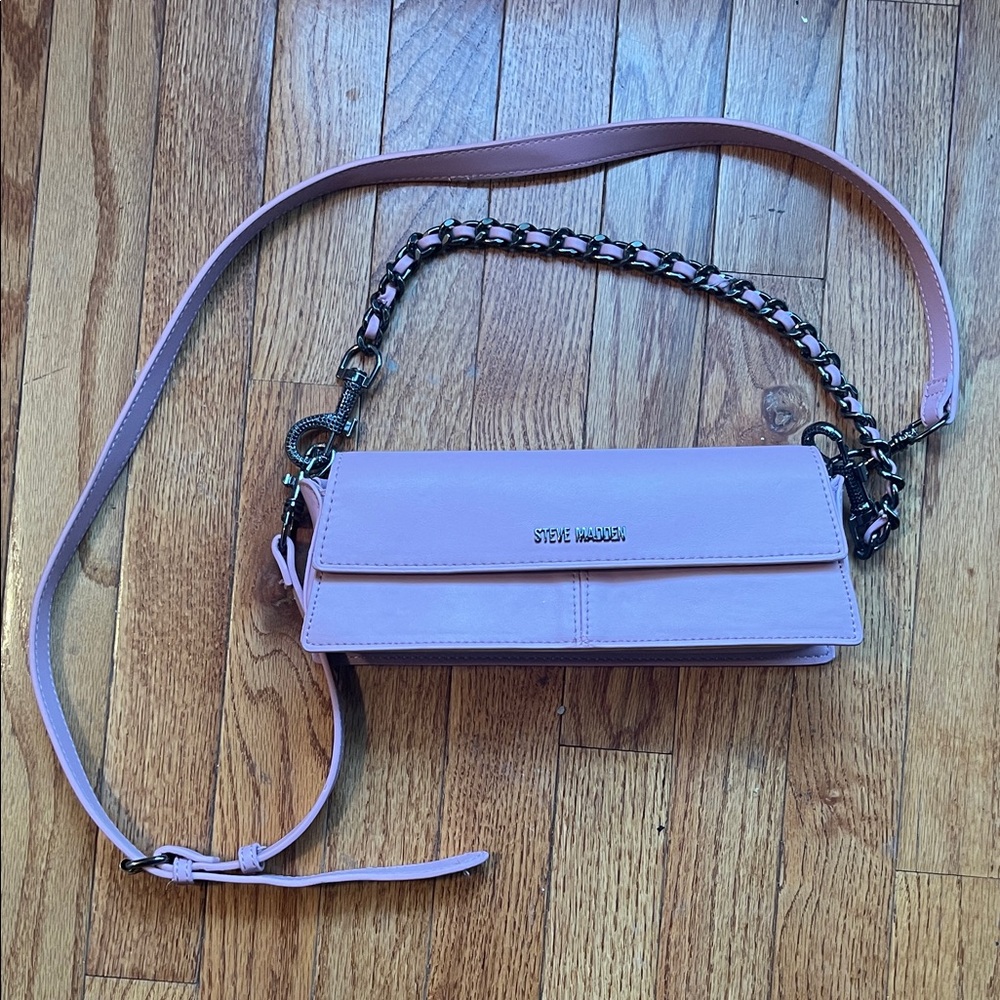 Steve Madden Lavender Crossbody Bag with Chain Detail